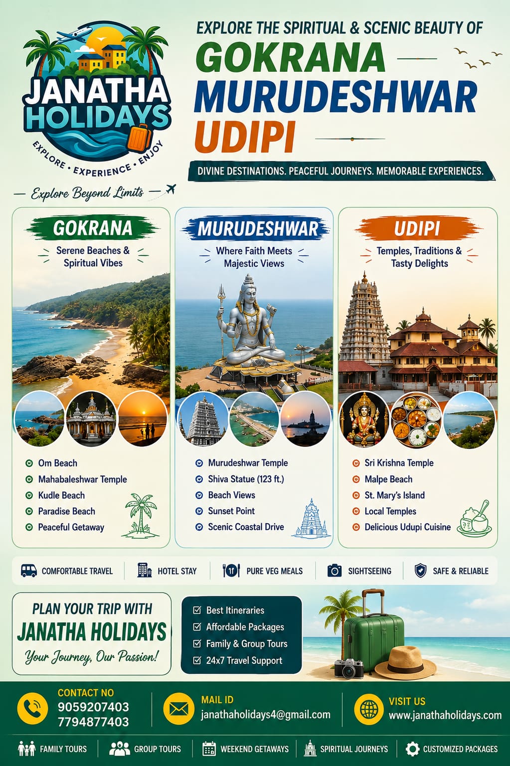 Gokarna Murudeshwar Udupi tour